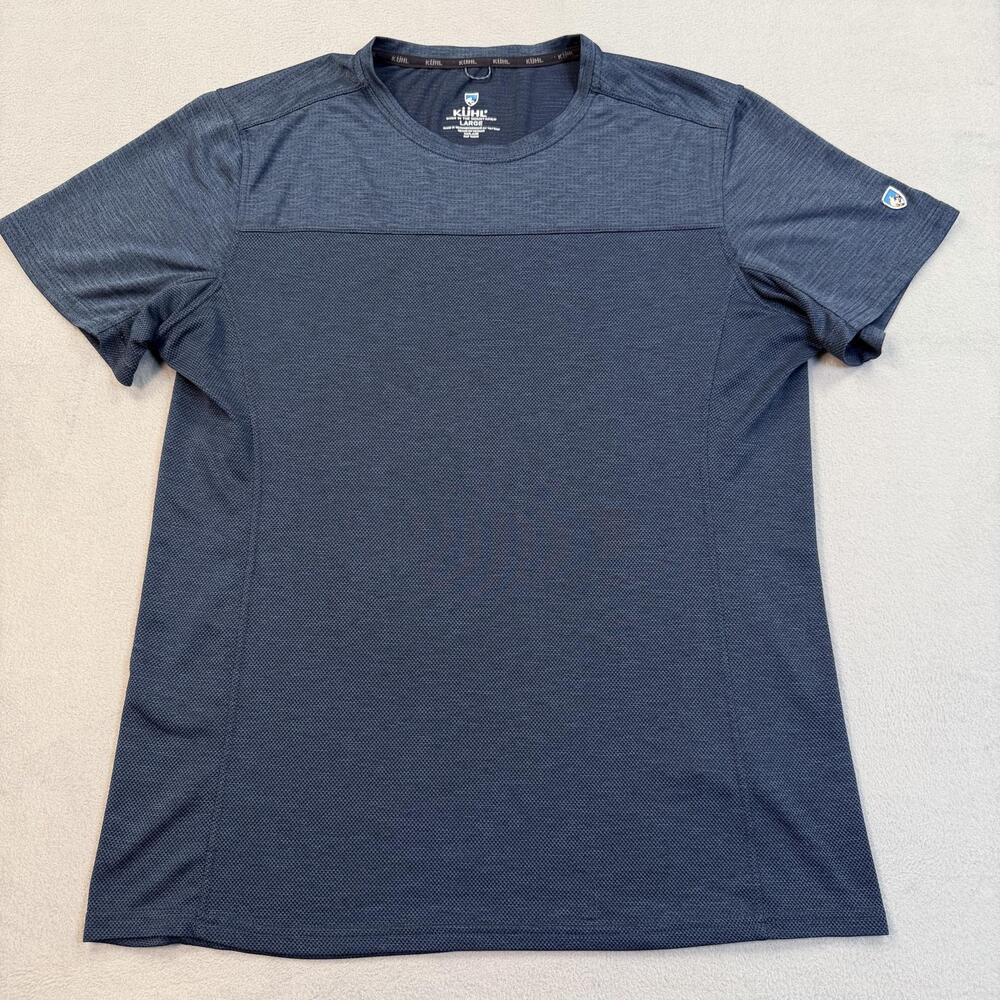 Kuhl Shirt Mens Large Blue Short Sleeve Lightweight Hiking Tee Athletic Top